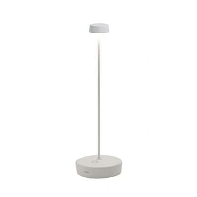 Imagen de Zafferano, Lámpara Swap Pro, de Mesa Recargable e Inalámbrica con Control Táctil, Adecuada para Interior y Exterior, Atenuador, 2700 K, Altura 32,5 cm, Color Blanco