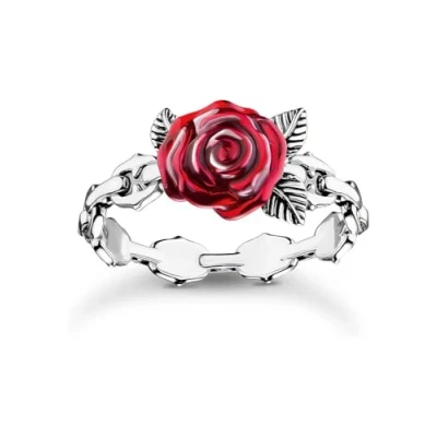 Imagen de Thomas Sabo Anillo para mujer de plata 925 esmaltada 32029480, 54