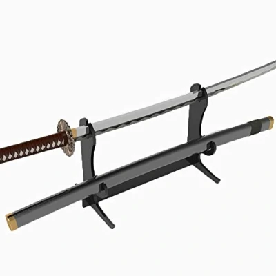 Imagen de Soporte de Espada, Gancho exhibición Espada Samurai acrílico Dos Capas, por Todas Las Espadas (Negro)