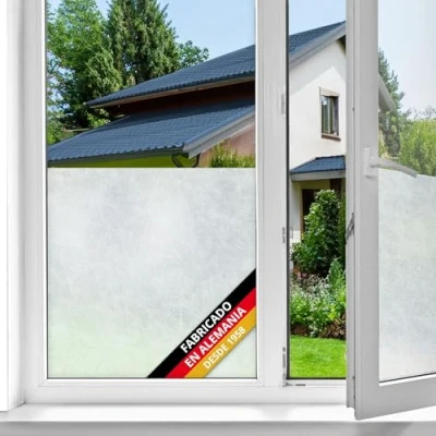Imagen de d c fix vinilo adhesivo para cristales ventanas Papel de arroz estático premium opaco translúcido privacidad decorativo mampara ducha baño lámina pegatina 45 cm x 1,5 m