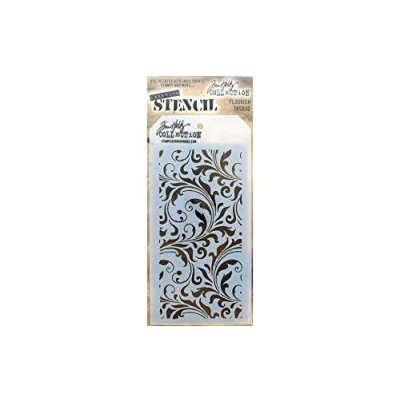 Imagen de Stampers Anonymous Tim Holtz Plantilla para estarcir, diseño con Filigrana