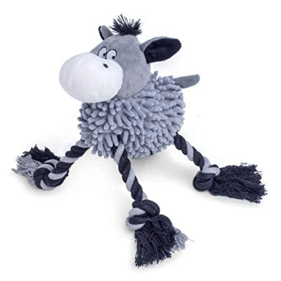 Imagen de Petface Farmyard Buddies Noodle Dog Toy Asintiendo Burro, Fideos, 1 Count (Pack of 1)