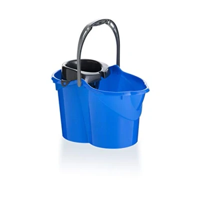 Imagen de Maya 09050 Cubo con Escurridor Ovalado, 15 L, Azul