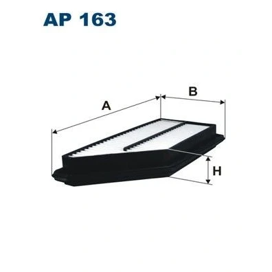 Imagen de FILTRON AP 163 Filtro de aire 49 162 334 Cartucho filtrante HONDA: PRELUDE V, 4