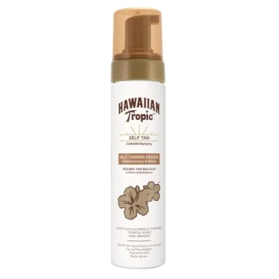 Imagen de Hawaiian Tropic Borrador para auto bronceador Facial y Corporal, fácil aplicación, elimina las imperfecciones manchas, 200 ml