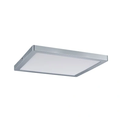 Imagen de Paulmann 70936 Panel LED Atria, cuadrado, incl. 1x20 W, lámpara de techo, cromo mate, plafón, plástico, para sala estar 4000 K