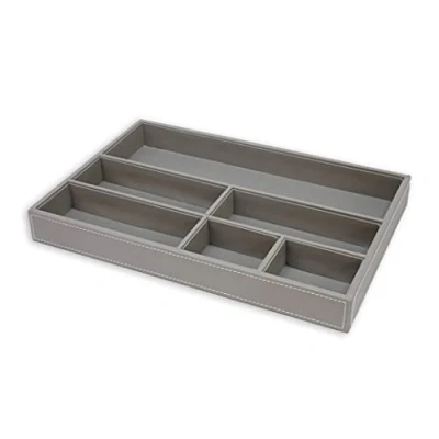Imagen de OSCO Faux Leather Drawer Organiser Grey