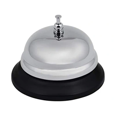 Imagen de Desk Bell Push Trigger Metal 8,5x6cm Silver Reception Counter # 5869 Marca Iso Trade