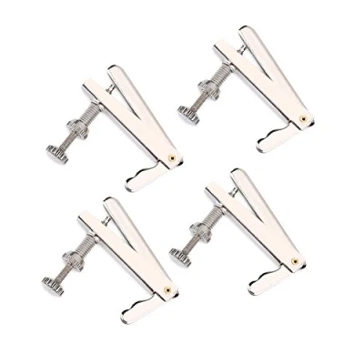 Imagen de 4 unids/set Violonchelo cadena Ajustadores De metal plata afinador fino instrumento musical piezas repuesto para 3/4 4/4 Cuerda