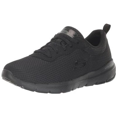 Imagen de Skechers Flex Appeal 4.0 Brilliant View, Zapatillas Mujer, Black Mesh Trim, 39.5 EU
