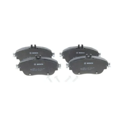 Imagen de BOSCH 0 986 494 662 Juego de pastillas freno Low Metallic Chapa antichirridos, con tornillos accesorios MERCEDES BENZ: Clase A, GLA, CLA Coupé