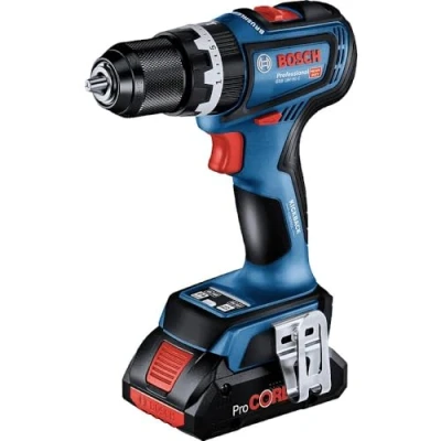 Imagen de Bosch Professional 18V System GSB 90 C Taladro percutor a batería (64 Nm, 2100 rpm, conectable, 2 baterías x 5.0Ah, en L BOXX), Azul