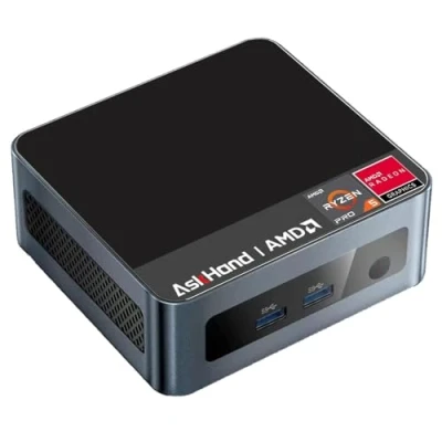 Imagen de AskHand Mini PC AMD Ryzen 5 5600H(6C/12T, hasta 4.2GHz), Computer 16GB DDR4 RAM 512GB PCIe SSD, Oficina Micro Escritorio Ordenador Soporte 4K Triple Pantalla, Casuales Juegos