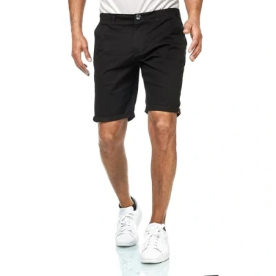 Imagen de Smith &amp; Solo pantalones cortos para hombre chinos de algodón, bermudas verano, correr hombre, deportivos entrenamiento, Negro , M