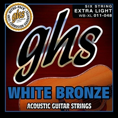Imagen de GHS Strings WB XL White Bronze Acoustic Guitar Strings, Extra Light (.011 .048)