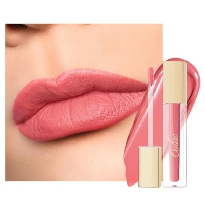 Imagen de OULAC Pintalabios Líquido Mate Larga Duración Color Intenso &amp; Cobertura Total Fórmula Cremosa Sin Transferencia Enriquecido con Aceite de Rosa Vegano 4,5ml,M30 Blooming Kiss