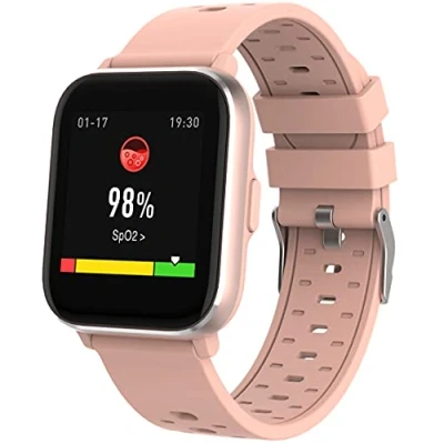 Imagen de Denver Reloj Inteligente Bluetooth SW 164ROSE. Medición de Temperatura Corporal, oxígeno en Sangre y frecuencia cardíaca. Monitor Actividad Deportiva. Compatible iOS Android.