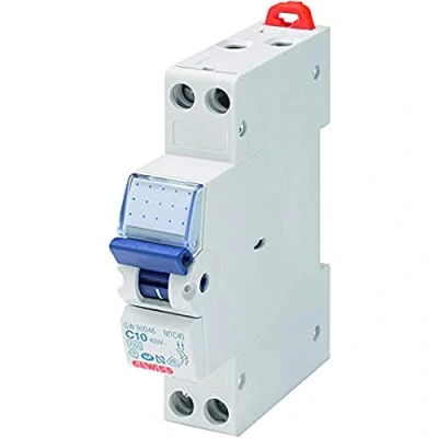 Imagen de Gewiss GW90027DY Interruptor magnetotérmico compacto, MTC 45, 1P+N Curva C 16A, 1 módulo, 6 unidades