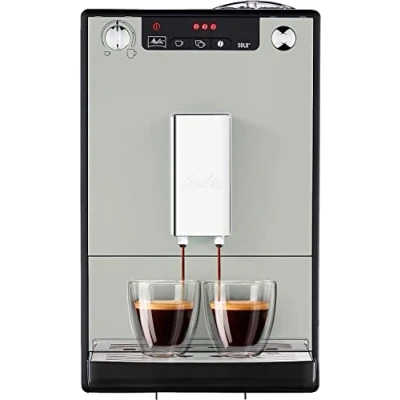 Imagen de Melitta Solo E950 777, Cafetera Superautomática con Molinillo, 15 Bares, Café en Grano para Espresso, Limpieza Automática, Personalizable, Sandy Grey