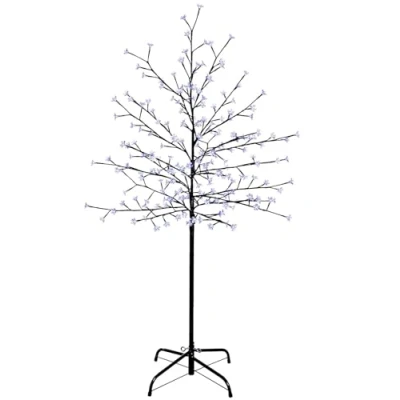 Imagen de Árbol de luz LED con Flor Cerezo Navidad Fiestas 120cm 1.2m 72 Leds Ideal Decoracion navideña festejos Eventos (Luz Blanca)