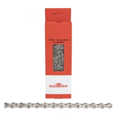 Imagen de SUN RACE CN11E 11 Speed E Bike Chain Silver 138L Cadenas Y RECAMBIOS, Adultos Unisex, Plateado, ESTANDAR