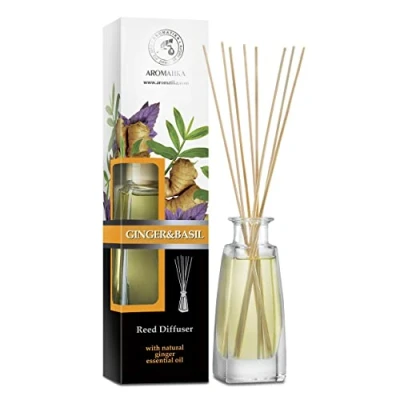 Imagen de Difusor de Aroma Jengibre &amp; Albahaca 100 ml Fragancia Habitación Hogar Ambientador Perfumado Regalo Aromaterapia Restaurante Boutique Reed Diffuser Ginger&amp;Basil
