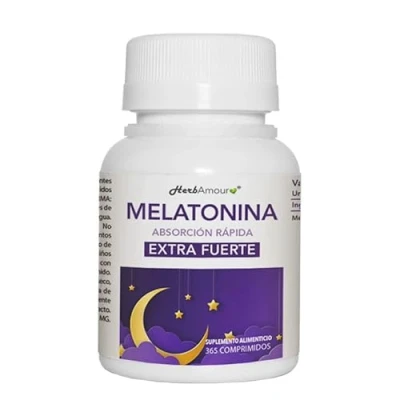 Imagen de Melatonina PURA EXTRA FUERTE (Suministro Por 12 Meses)Suplemento Para Dormir De Liberación Prolongada 365 Comprimidos Alta Dosis Con 1 MG. I Sin Gluten Y Lactosa