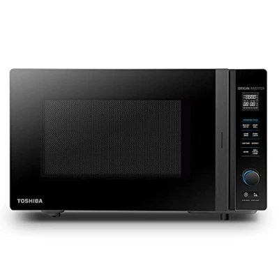 Imagen de Toshiba MV TC25T(BK) Microondas 4 en 1 con freidora de aire caliente, tecnología Origin Inverter, interior esmaltado fácil limpiar, 25 L, 2100 W, color negro