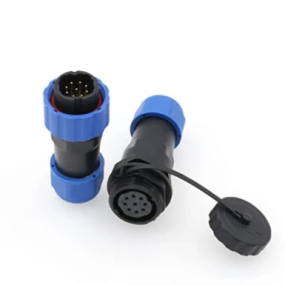 Imagen de ZBLZGP SD20 Conector Impermeable IP68 Circular LED Cable de Alimentación Enchufe Montaje en Panel eléctrico (Enchufe Directo, 9 Pines)