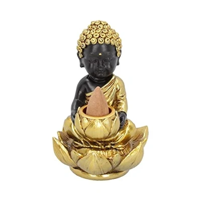 Imagen de Nemesis Now Baby Buddha Quemador de Incienso (10,3 cm), Color Dorado