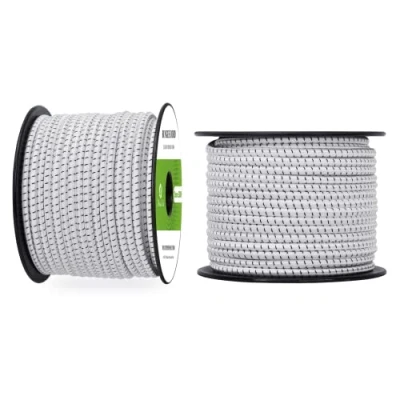 Imagen de Abma Cord Cuerda Elástica 5mm 30M de Lona Goma Tensora Expansora Negro&amp;Blanco