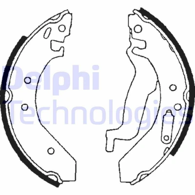 Imagen de DELPHI LS1645 Zapatas de Freno 203 38 HONDA: CIVIC 6 Fastback, Hatchback, ROVER: 45 Berlina, Streetwise Hatchback