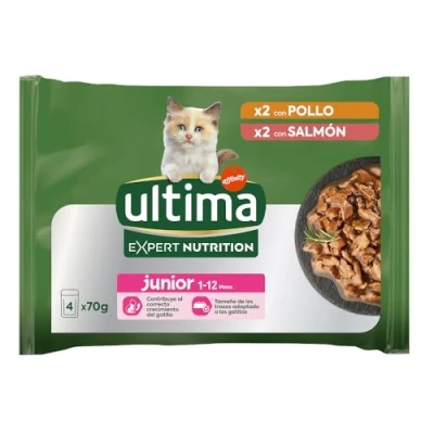 Imagen de Ultima Expert Nutrition Junior Comida Húmeda para Gatitos 1 a 12 Meses 4x70g