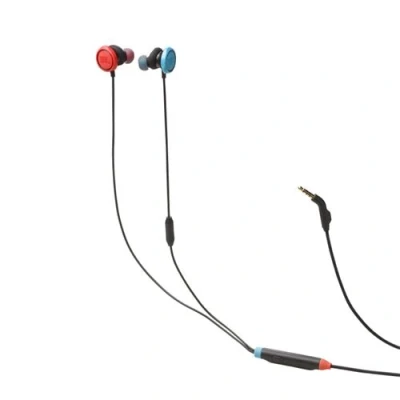 Imagen de Auriculares de botón JBL Quantum 50 N, Intraurales, Drivers 8,6 mm, Multiplataforma, Jack 3.5 Para Nintendo, Negro, Rojo y Azul