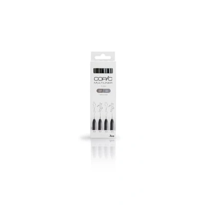 Imagen de COPIC Multiliner Set, Gris, 4 rotuladores finos en 2 colores y diferentes grosores de trazo, dibujo con punta fina tinta pigmentada resistente al agua