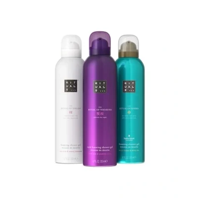 Imagen de RITUALS Espuma de Ducha Set Regalo Lujo con Flor Cerezo y Leche Arroz, Té Blanco Loto, Yoshino Arroz Negro, 3 x 200 ml