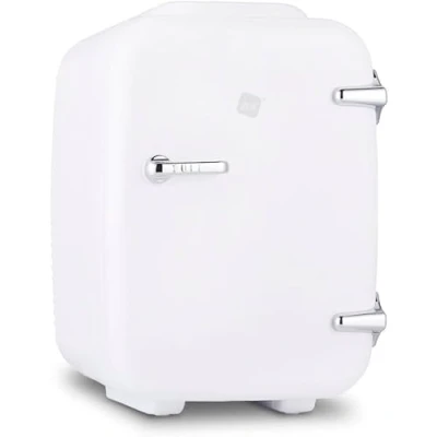 Imagen de NK Mini Nevera Portátil, 4 Litros de Capacidad, Funcionamiento 12V 220V, Función Enfriamiento y Calentamiento, Para Cosméticos Refrescos, Blanco