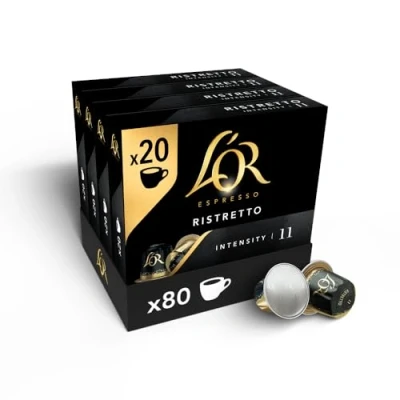 Imagen de L&#039;OR Espresso Cápsulas de Café Ristretto Intensidad 11 80 Compatibles Nespresso (R)*