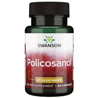 Imagen de Swanson, Policosanol, 20mg, Extracto de Caña Azúcar, Alta Dosis, 60 Cápsulas, Probado en Laboratorio, Sin Gluten, Soja, No GMO
