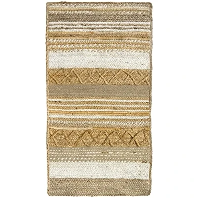 Imagen de HAMID Alfombra de Yute Sofía, 100% Fibra Natural, Suave, Tejida a Mano, Salón, Comedor, Dormitorio, Pasillos, Entrada, (110x60cm)
