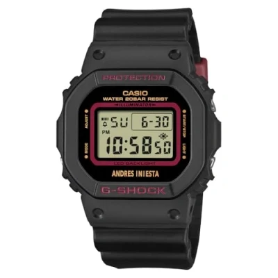 Imagen de Casio G Shock Andres Iniesta DW 5600AI 1ER Master The Game resin case and strap