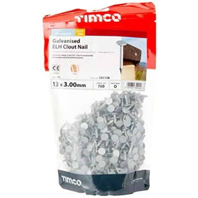 Imagen de TIMco GEC13B 1Kg Galvanizados Clavos De Cabeza Ancha Elh