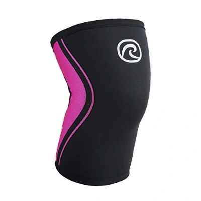 Imagen de Rehband rodillera vendaje fuerza sport, para Cross Fit &amp; entrenamiento pesado fabricada en neopreno de 5 mm, muchos colores y tallas, Color:Rosa, Talla:S