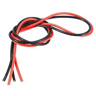 Imagen de 12AWG 2m Cable de Silicona Flexible Cobre Estalado Electronico Calibre 12 para RC Modelos Juguete (1 Metro Rojo + 1 Negro)