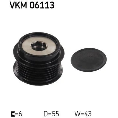 Imagen de SKF VKM 06113 Rueda Libre Alternador 43 TOYOTA: Auris Hatchback, Avensis III Familiar