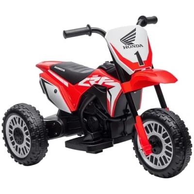Imagen de HOMCOM Moto Eléctrica con Licencia Honda CRF450RL para Niños de +18 Meses Motocicleta Batería 6V Velocidad 3 km/h Bocina y Sonido Arranque Carga 25 kg 71x40,5x43,5 cm Rojo