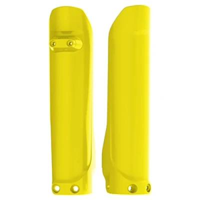 Imagen de Polisport 8398900004 Juego de Protectores Horquilla Fabricado en Polipropileno Resistente a los Impactos sin herrajes Compatible con Motocicletas Husqvarna Color Amarillo