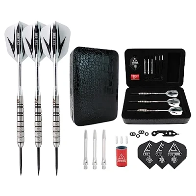 Imagen de CUESOUL 30 Grams Tungsten Dardos de Acero Set 95% with Luxury Case
