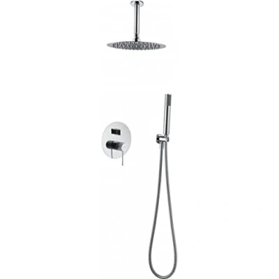 Imagen de Conjunto monomando de ducha empotrada techo cromado Top Imex GPQ038