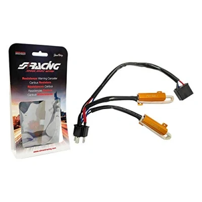 Imagen de Simoni Racing 50 W4 Resistencia de Advertencia Canceller específica para lámparas LED Casquillo H4, W 6 ohmios con Conectores
